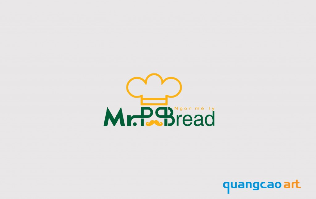 Thiết kế logo cửa hàng bánh mỳ Mr. P Bread, TP, Biên Hòa, Đồng Nai