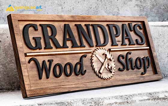 Mẫu biển hiệu gỗ vintage