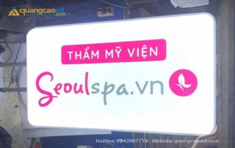 Làm hộp đèn spa Bình Dương