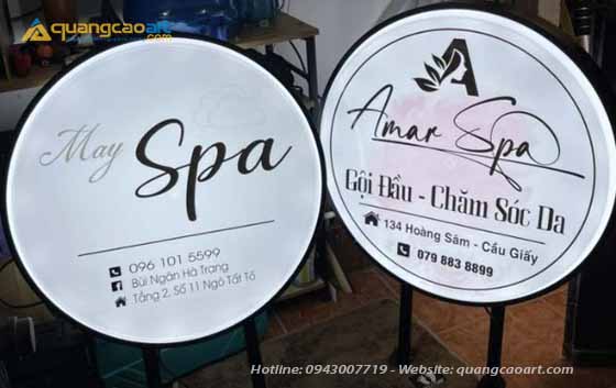 Làm hộp đèn spa Bình Dương